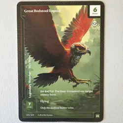 Great Redstool Raptor Paper Mythic Wonders Of The First Call Of The Stones - Image 1