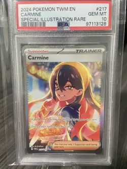 2024 Pokemon TWM En-Twilight Masquerade Card 204/167 Carmine Ultra Rare PSA 10 - Image 2