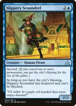 Slippery Scoundrel - Foil Rivals of Ixalan MP MTG - Image 1
