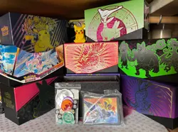 500+ Pokemon Cards in ETB Box + Extras -English & no dupes-see Desc. for details - Image 1