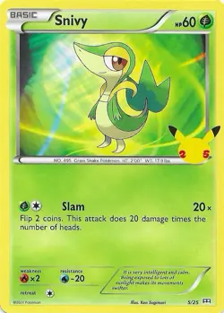 Pokemon TCG Card - Snivy 5/25 Non Holo | McDonald’s Promo Set | NM/MINT! - Image 1