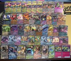 Pokemon Card Lot of 50 English Full Art V, and Ex's - Image 1