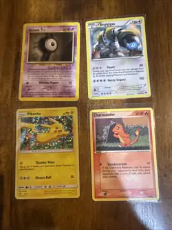 Lot Of 4 Damaged Rare Pokemon Cards - Image 1