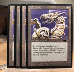 MtG card, 4x Dragon Engine, Antiquities, artifact creature 1994 LP - Image 1