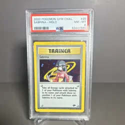 Pokemon Sabrina Gym Challenge Trainer Holo 20/132 2000 PSA 8 English Card - Image 1