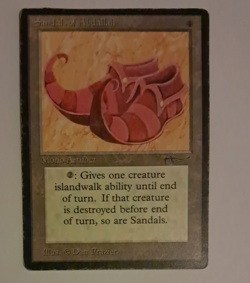 Sandals of Abdallah HP/Damaged Arabian Nights MTG Magic the Gathering - Image 1