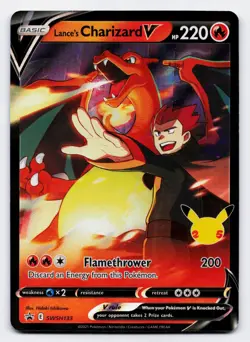 Lance's Charizard V [SWSH133] Celebrations Promo [Pokemon Card English] - Image 1