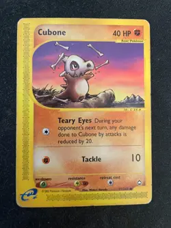 Cubone 72/147 Aquapolis e-Series Pokemon TCG - HP - Image 1