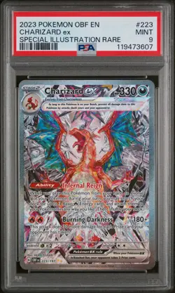 2023 Pokemon Obf EN-Obsidian Flames Charizard EX #223 Special IR PSA 9 - Image 1