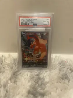 Pokemon Charizard V Brilliant Stars Full Alt Art #154 PSA 10 Gem Mint - Image 1