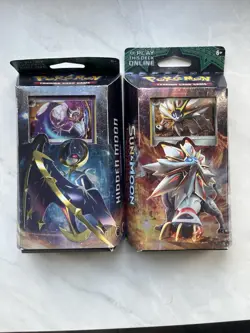 Pokemon Sun Moon Guardians Rising Hidden Moon & Steel Sun Theme Deck Set - Image 1