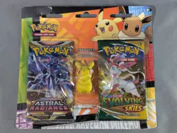 Pokemon TCG: Back to School Pikachu Eraser 2-Pack Blister Evolving Skies - Image 1