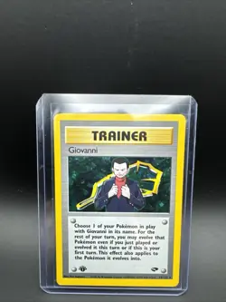 Vintage Pokemon TCG Gym Challenge Giovanni 1st Edition Holo Rare M/NM 18/132 - Image 1