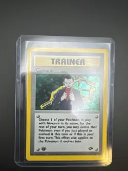 Vintage Pokemon TCG Gym Challenge Giovanni 1st Edition Holo Rare M/NM 18/132 - Image 3