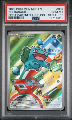 Bulbasaur 037 - Pokemon First Partner Illustration Series 1 Promo - PSA 10 - Image 1