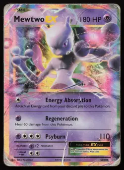 Mewtwo EX 52/108 Holo EX Rare Evolutions Pokemon English HP - Image 1