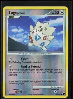 Togepi 88/106 Common Great Encounters Pokemon Reverse Holo Moderately Played - Image 1