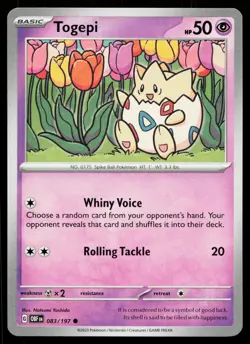 Togepi 083/197 Obsidian Flames Pokemon Near Mint - Image 1