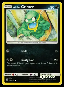 Alolan Grimer 130/236 Cosmic Eclipse Pokemon NM - Image 1
