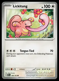 Lickitung 108/165 151 Pokemon NM - Image 1