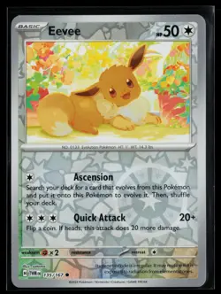 Eevee 135/167 Reverse Holo Twilight Masquerade Pokemon Near Mint - Image 1