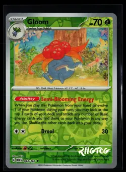 Gloom 044/165 151 Pokemon Reverse Holo NM - Image 1