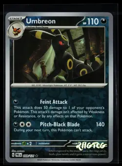 Umbreon 059/131 Holo Prismatic Evolutions Pokemon Reverse Holo NM Holo - Image 1