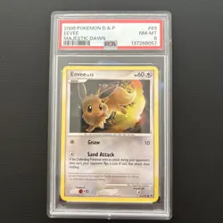 2008 Pokemon Eevee Majestic Dawn #63/100 PSA 8 17 Years Old Vintage. - Image 1