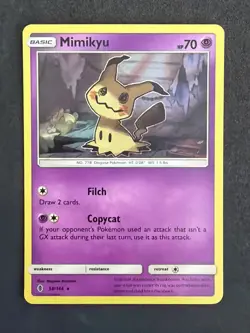 Pokemon TCG Mimikyu 58/145 Holo Rare, Guardians Rising NM - Image 1