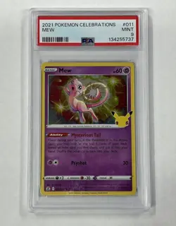 2021 POKEMON CELEBRATIONS #011 MEW PSA 9 - Image 1