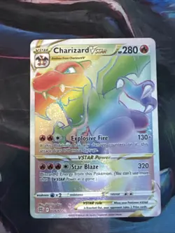 Pokemon 2022 Charizard VSTAR 174/172 Rainbow Secret Rare Brilliant Stars TCG - Image 1