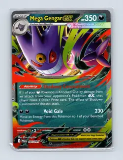 Mega Gengar ex 056/094 Double Rare Phantasmal Flames Pokemon Lightly Played - Image 1