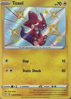 Toxel SV041/SV122 Shiny Rare Shining Fates Shiny Vault Pokemon LP - Image 1