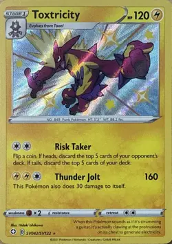 Toxtricity SV042/SV122 Shiny Rare Shining Fates Shiny Vault Pokemon NM - Image 1