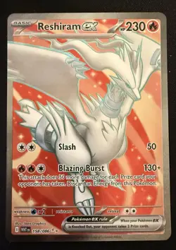 Pokemon TCG Reshiram ex 158/086 Full Art Ultra Rare - White Flare NM - Image 1