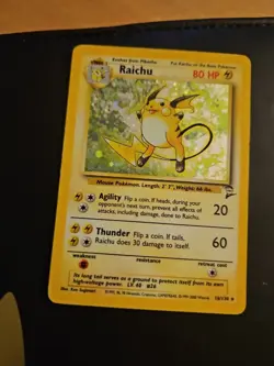Raichu 16/130 Base Set 2 Holo Rare Pokemon TCG Vintage WOTC - HP - Image 1