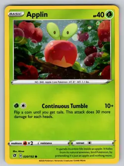 Applin (Cosmos Holo) 020/192 Holo Promo Blister Exclusives Pokemon Near Mint - Image 1