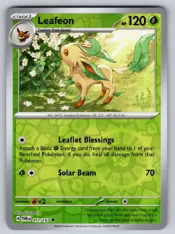 Leafeon 011/167 Reverse Holo Uncommon Twilight Masquerade Pokemon Near Mint - Image 1