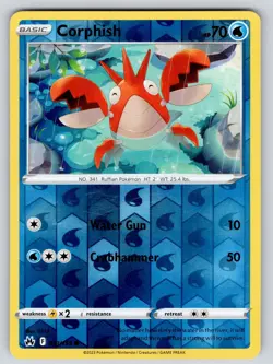 Corphish 033/159 Reverse Holo Common Crown Zenith Pokemon Near Mint - Image 1