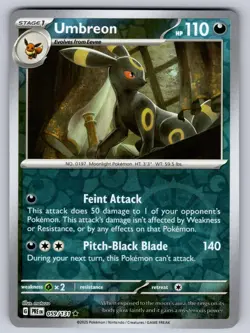 Umbreon 059/131 Reverse Holo Rare Prismatic Evolutions Pokemon Near Mint - Image 1