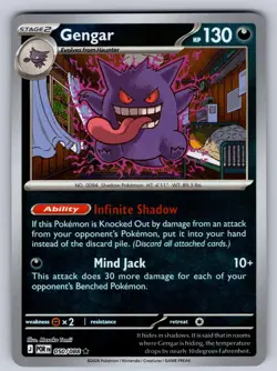 Gengar 050/088 Reverse Holo Rare Perfect Order Pokemon Near Mint - Image 1