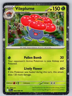 Vileplume (Cosmos Holo) 003/094 Holo Miscellaneous Cards & Products Pokemon NM - Image 1