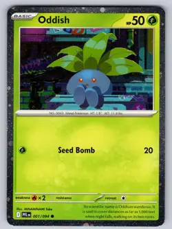 Oddish (Cosmos Holo) 001/094 Holo Miscellaneous Cards & Products Pokemon NM - Image 1