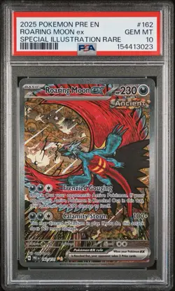Pokemon Roaring Moon ex Prismatic Evolutions SIR #162 PSA 10 Gem Mint - Image 1