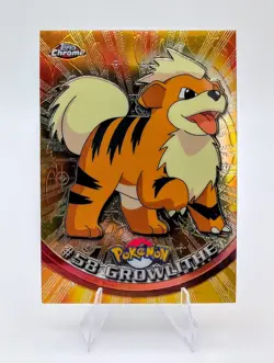 2000 Topps Chrome Pokemon: Growlithe #58 - NM - Image 1