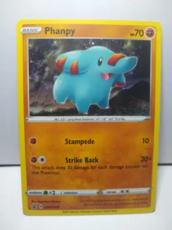 (butt swirl)Phanpy SWSH117 Sword & Shield black Star Promo Holo Pokemon TCG - Image 1