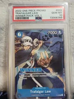 PSA 10 Trafalgar Law Winner P-009 Tournament Pack Vol.1 One Piece - Image 1