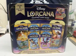 DISNEY LORCANA TRADING CARD GAME 2 DECKS 4 BOOSTER PACKS 1 PROMO CARD SEALED NEW - Image 1