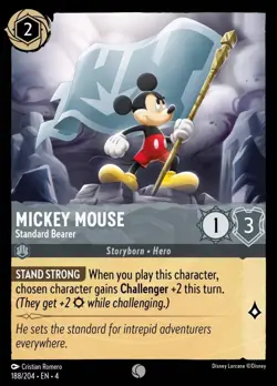 Mickey Mouse - Standard Bearer (188) Foil Ursula's Return Disney Lorcana - Image 1