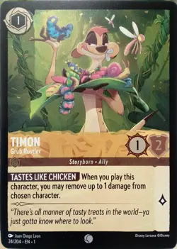 24/204 TIMON GRUB RUSTLER THE FIRST CHAPTER FOIL COMMON DISNEY LORCANA CARD - Image 1